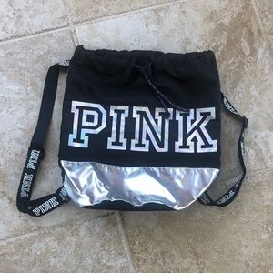 PINK Duffle Backpack - Black